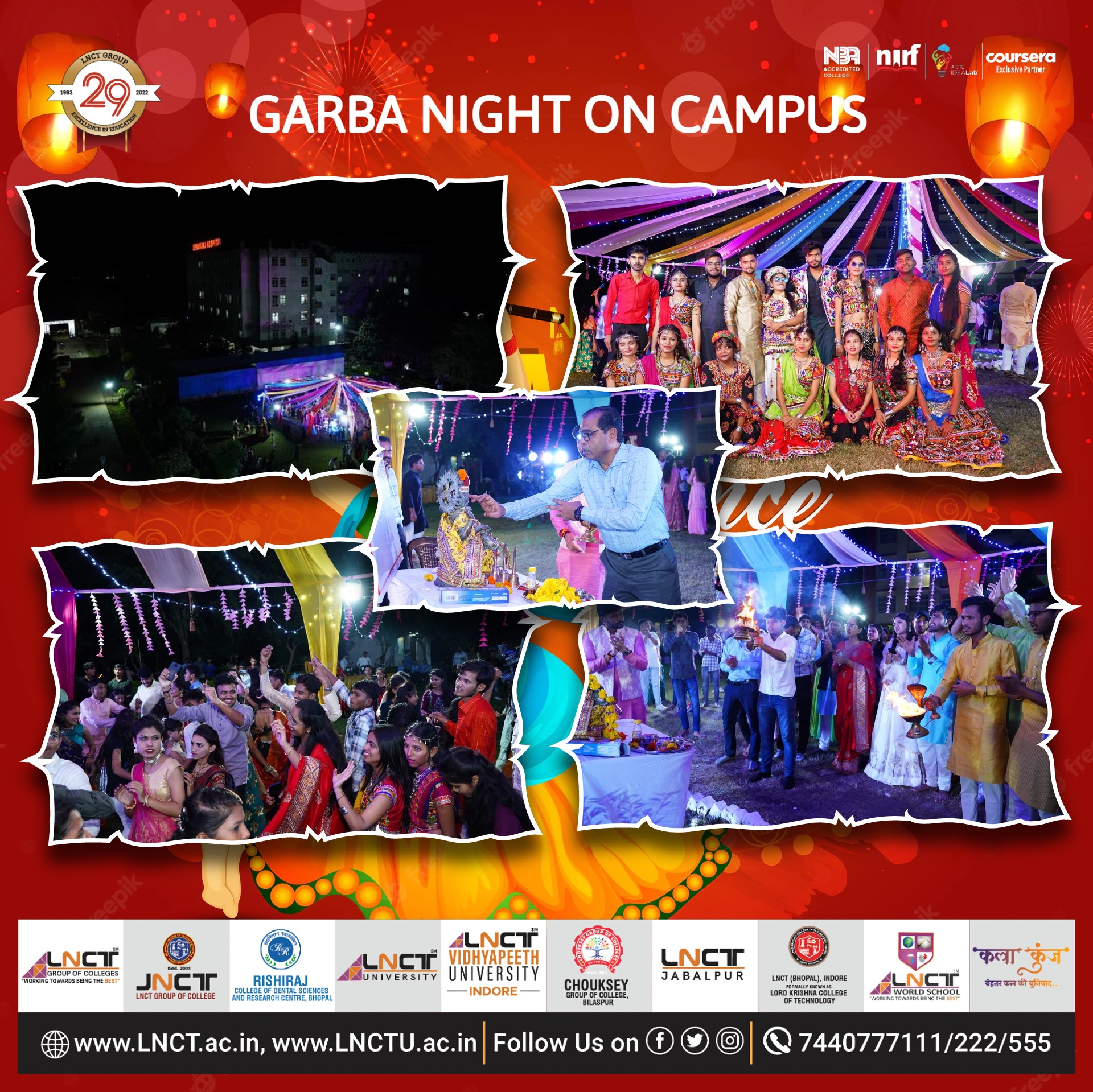 Garba Night on campus LNCT Vidhyapeeth University